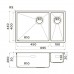 Omoikiri Taki 69-2-U/IF-L Side-GB Кухонная мойка нерж. сталь 69,5x44 см, цвет: графит 4997050