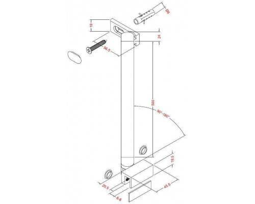 Allen Brau Priority Держатель стекла 50x4,5 см, цвет: черный 3.31103.BBA