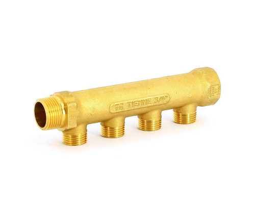 Коллектор НВ 3/4" TIEMME 4 выхода 1/2"Н 36мм