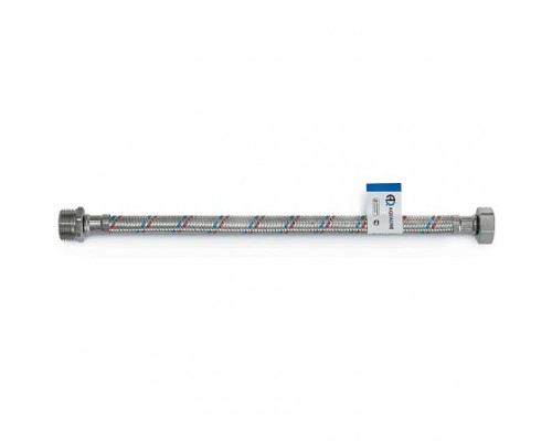 Подводка гибкая д/воды нерж М1/2"-Н1/2" L=0.6м нж/г AQUALINE 04819