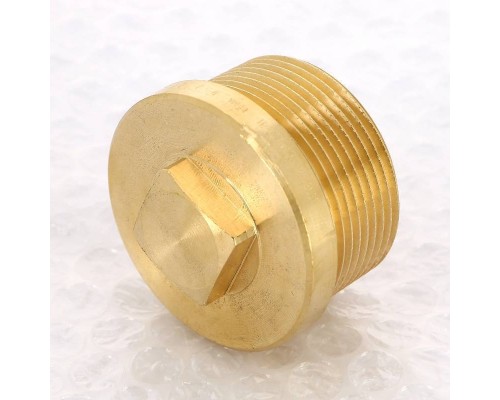 Заглушка Н Viega 1"1/2 с квадратом и бортиком бронза