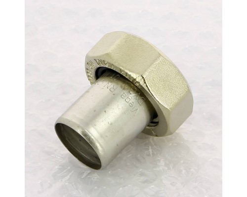 Муфта-вставка с накидной гайкой Sanpress Inox Viega 28х1"1/4 ВР нерж. сталь плоская прокладка