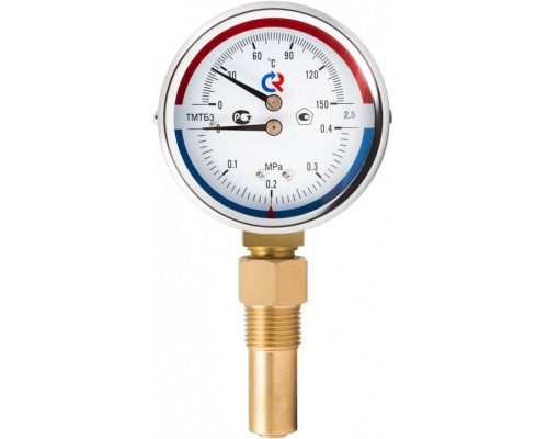 Термоманометр Росма ТМТБ- 31P.1 63/16 (1/2", 16 бар, 120'С, 2,5) радиальный