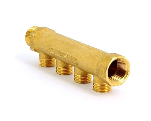 Коллектор НВ 3/4" TIEMME 4 выхода 1/2"Н 36мм