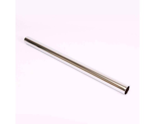 Патрубок отводящий прямой (латунь) 32х500 мм, отбортованная кромка, хром