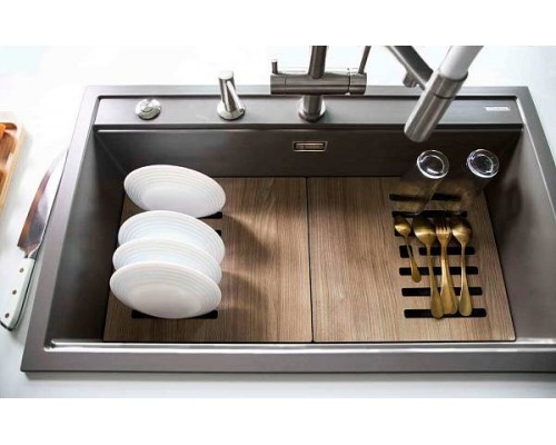 Omoikiri CB-Kitagawa 86-LB-BL Разделочная доска, высокопрочный пластик, 38,3x33,9 см 4999064