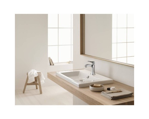 Смеситель для раковины HansGrohe HG Metris Classic однорычажный со сливным гарнитуром хром