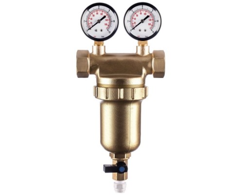 Фильтр Гейзер - Бастион 7508145201 (3/4 для горячей воды, с двумя манометрами d76)