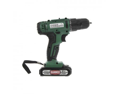 Дрель HAMMER аккум. ACD18BS 18В 2x2Ач 10мм 0-350/0-1350об/мин 45Нм, кейс, быстр. зарядка