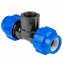 Тройник ПНД компрессионный ВР 25*1/2" внутренняя резьба (VALFEX)