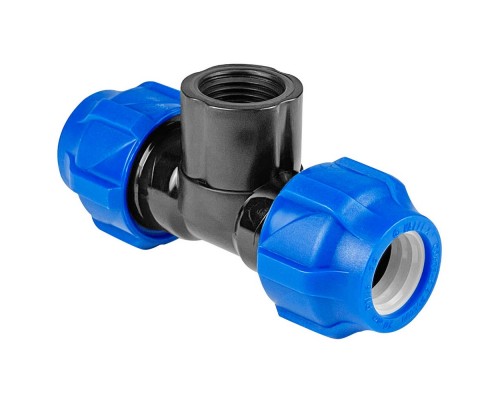 Тройник ПНД компрессионный ВР 25*1/2" внутренняя резьба (VALFEX)