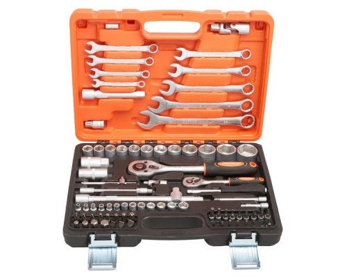 Набор инструментов P.I.T. MaxPiler MXT-82-SET (82 предметов, 1/2" и 1/4", CrV)