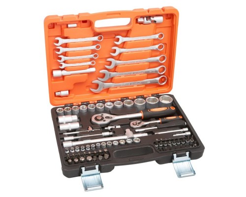 Набор инструментов P.I.T. MaxPiler MXT-82-SET (82 предметов, 1/2" и 1/4", CrV)