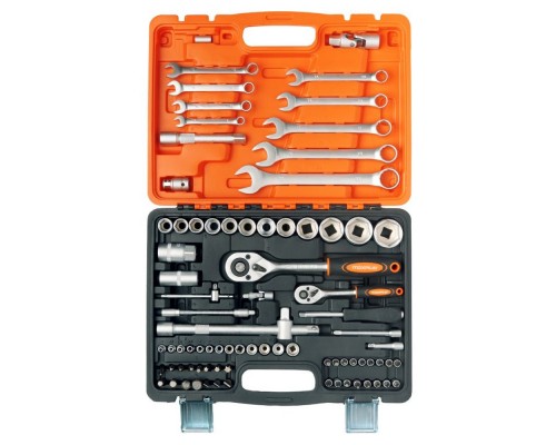 Набор инструментов P.I.T. MaxPiler MXT-82-SET (82 предметов, 1/2" и 1/4", CrV)