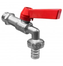 Кран шаровый со сливным штуцером "рычаг" 3/4" НИКЕЛИР-Й VALFEX (VF.435.NR.034)