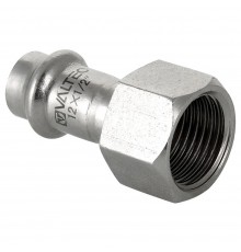 Соединитель из нержавеющей стали ВР 18х1/2 с внутренней резьбой Valtec, (VTi.902) (уп. 5 шт)