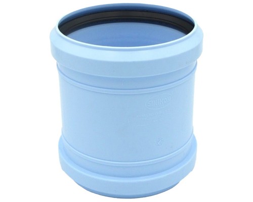 Муфта ремонтная для водостока ПП 110 мм Синикон Rain Flow с раструбом голубая (уп.20 шт)