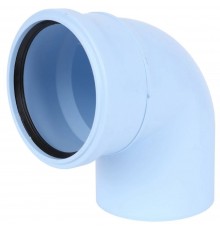 Отвод для водостока ПП 110*87гр. мм Синикон Rain Flow с раструбом голубой (уп.20 шт)