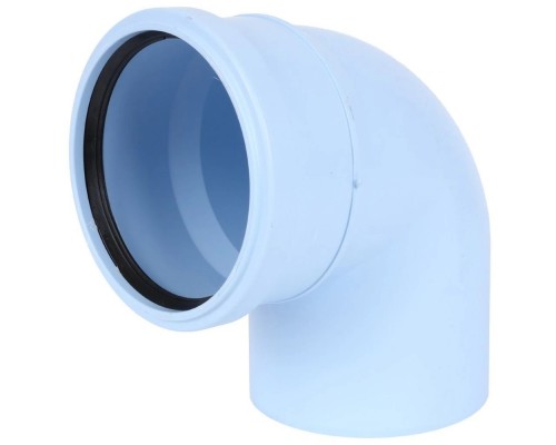 Отвод для водостока ПП 110*87гр. мм Синикон Rain Flow с раструбом голубой (уп.20 шт)