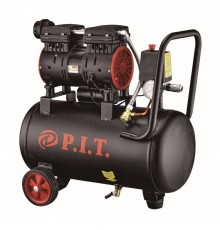 Компрессор P.I.T. PAC24-C1 (0,6кВт, 110 л/мин, 24л, 8бар, 2 цил, 1 выход, пр.привод, безмасляный)