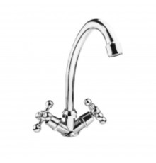 Смеситель МИРАЖ д/кухни 1/2" п/гайку, кер. мах. пласт. TYE-1089 (20/2) крест Арт. BY/V338P