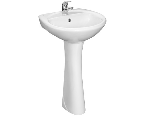 Умывальник Santeri подвесной Соната 54 1 отв п/смес по центру бел 1.3111.2.S00.11B.0