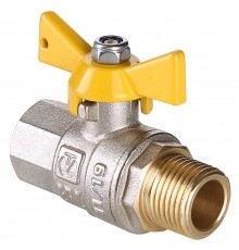 Кран шаровый газовый "бабочка" ВН внутренняя наружная резьба 1/2" (Valtec VT.278) уп 16 шт