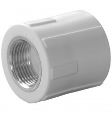 Муфта комбинированная полипропиленовая PPRC ВР 20х3/4" внутренняя резьба, белая