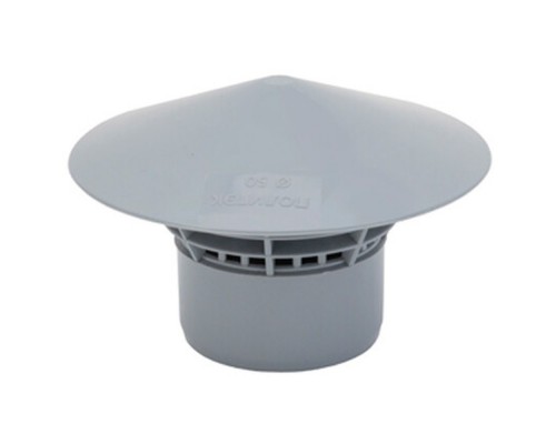 Зонт вентиляционный канализационный ПП 50 мм серый (Политэк)