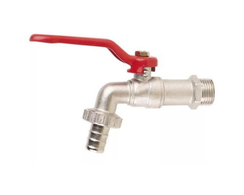 Кран шаровый со сливным штуцером "рычаг" НР наружная резьба 3/4" (JIF.370) уп 10 шт