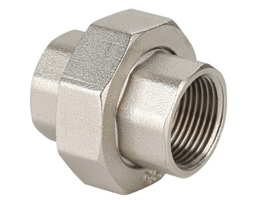 Соединитель Gappo прямой (Американка) ВР-ВР никелированная 1/2"