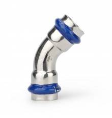 Угольник VARMEGA 45гр. двухраструбный Inox Press 28x28