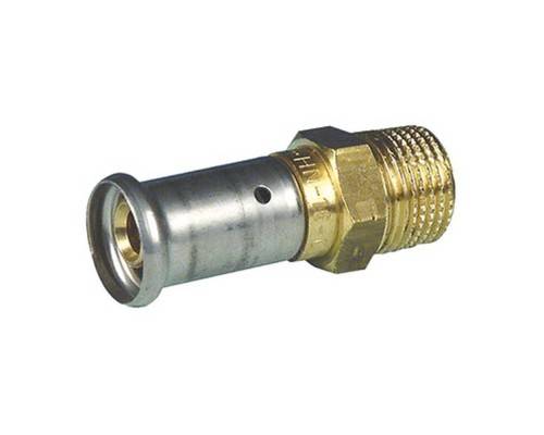 Муфта HENCO НР латунь пресс, 16x1/2" Муфта HENCO НР латунь пресс, 16x1/2"