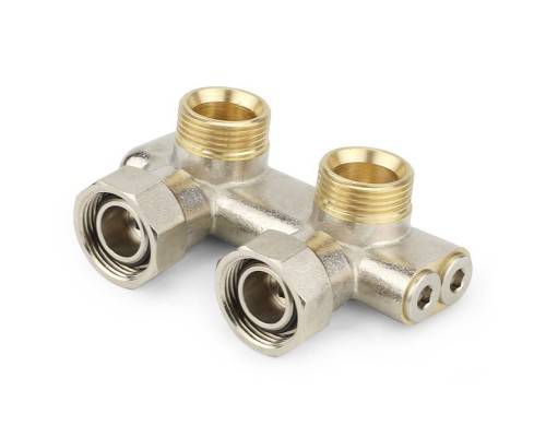 Узел нижнего подключения VARMEGA, 3/4"EKх3/4"EK НР-ВР, угловой, перекрестный, VM13901