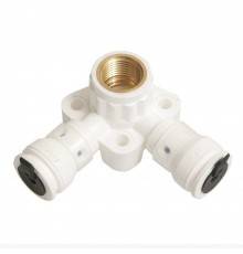 Водорозетка HENCO угловая ВР Vision, 20X1/2" (40 мм), с черной заглушкой BP04 1/2"