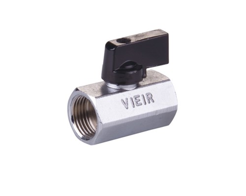 Кран VIEIR мини 1/2" ВВ, черная ручка (100/25) VR170