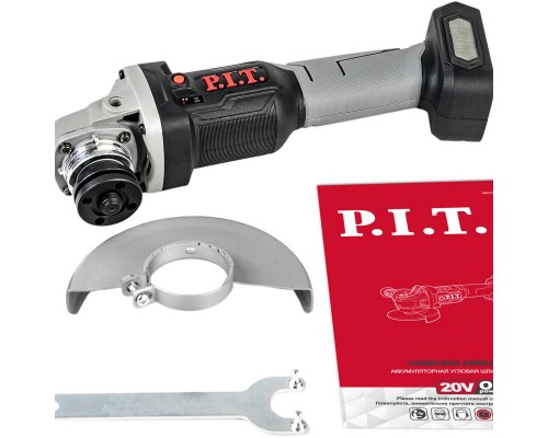 Шлифмашина PIT угловая аккум. PWS20H-125A SOLO бесщеточная (20В, 125мм, Li-Ion, 7000об/мин) Шлифмашина PIT угловая аккум. PWS20H-125A SOLO бесщеточная (20В, 125мм, Li-Ion, 7000об/мин)