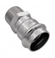 Соединитель VIEIR прямой нерж. сталь с нар.р. 22×1/2" VER-PRO (75/5)