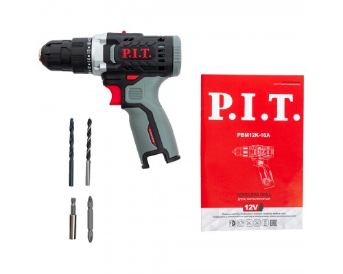 Дрель PIT аккумуляторная PBM12K-10A X-DRIVER SOLO (12В,25Нм, патр10 мм, 2ск, коробка) Дрель PIT аккумуляторная PBM12K-10A X-DRIVER SOLO (12В,25Нм, патр10 мм, 2ск, коробка)