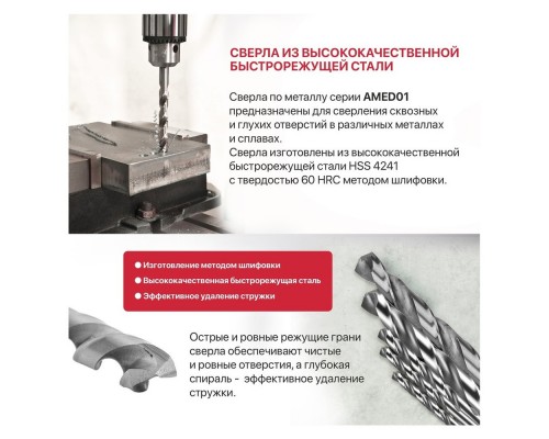 Сверло PIT металлу 8,0x117мм (AMED01-0008) Сверло PIT металлу 8,0x117мм (AMED01-0008)