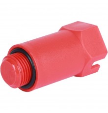 Заглушка удлиненная НР 1/2", красная, TL3804001
