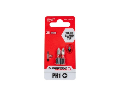 Насадка Milwaukee SHOCKWAVE PH1 25мм (упак_2) 4932430850 Насадка Milwaukee SHOCKWAVE PH1 25мм (упак_2) 4932430850