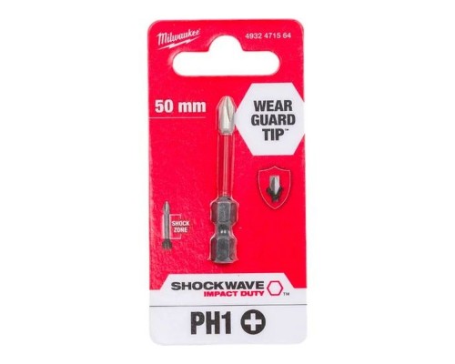 Насадка бита Milwaukee SHOCKWAVE PH1 50мм (1) 4932471564 Насадка бита Milwaukee SHOCKWAVE PH1 50мм (1) 4932471564