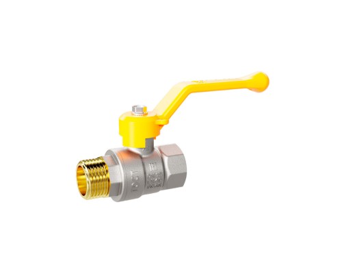Кран шаровой латунный для газа LD Pride 47.50.В-Н.Р GAS Ду 50 Ру 25 (рычаг с бир.)