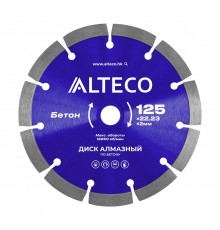Диск ALTECO алмазный по бетону 125х22.23