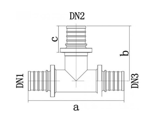 Тройник ONE PLUS 25 латунь акс. (50/5)