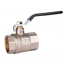 Кран VIEIR шаровый 1/2" ВВ, черн. ручка, никель (120/12) VR100-11