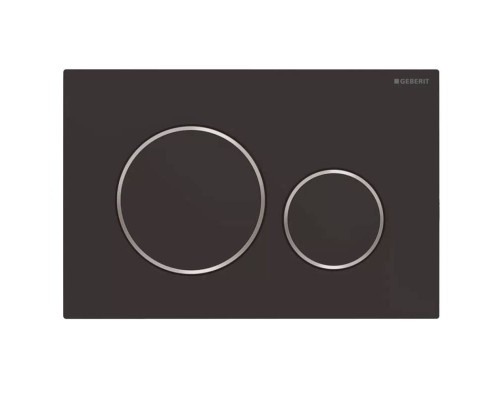 Кнопка смыва Geberit Sigma20 черный матовый лак, хром