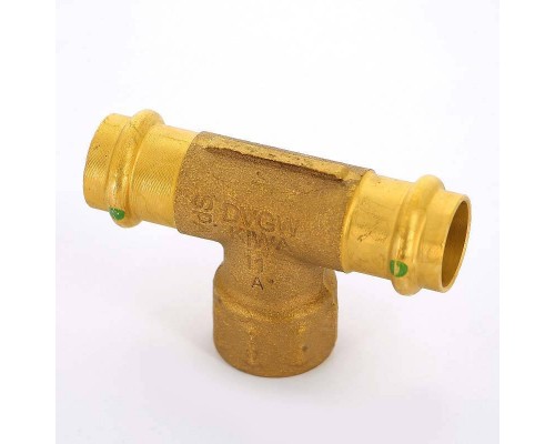 Тройник пресс-В бронза Sanpress VIEGA 22х3/4"х22