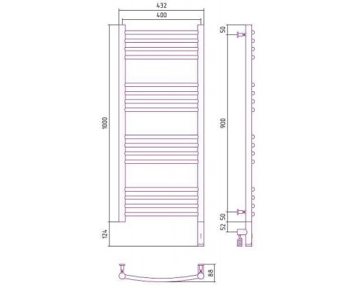 Сунержа Богема 3.0 Полотенцесушитель электр. 40x100h, прав., цвет: состар. латунь 051-5803-1040 Сунержа Богема 3.0 Полотенцесушитель электр. 40x100h, прав., цвет: состар. латунь 051-5803-1040